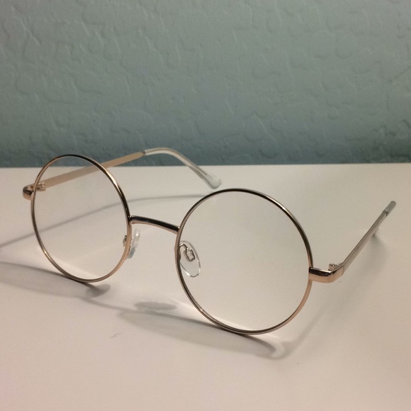 FOREVER 21 GOLD/ CLEAR GLASSES - Picture 2 of 2